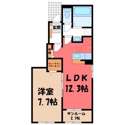 チェリーST Bの物件間取画像